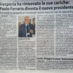 7. Hesperia ha rinnovato le sue cariche: Paolo Ferrario diventa il nuovo presidente (19 dicembre 2021)